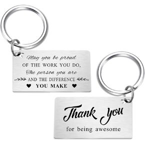 Thank You for Being Awesome Keychain Gifts for Women Men Teacher Bus Driver- Coworker Employee Leaving Going Away Goodbye Gift- Appreciation Presents Key Chain for Counselors in Saudi Arabia