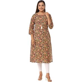 VIHAAN IMPEX Floral Printed Casual Kurta Ladies Kurti Multicolor Tunic Tops For Women