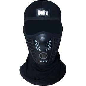 M1 Full Face Cover Balaclava Protection Filter Rubber Ski Dust Mask (BALA-FILT-RUBB-Blck) Black