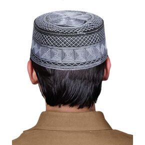 Men Muslim Prayer Kufi Hat Breathable Embroidery Kofia Topi Sun Hat Islam Kufi Headware Takke Praying Beanie Hat Skull Cap
