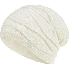 Voilipex Unisex Winter Warm Fleece Lined Slouchy Knit Beanie Hat Stocking Cap Skull Cap for Men Women