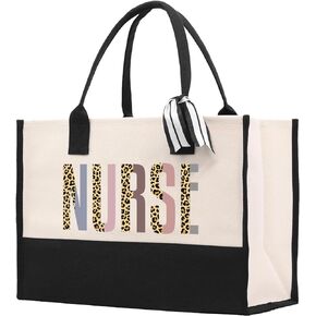 VANESSA ROSELLA Nurse Cotton Canvas Tote Bag Gift for Nurse Future Nurse Nursing Student Gift