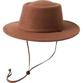 Lanzom المرأة الكلاسيكية واسعة حافة قبعة فيدورا من الصوف مع الحبل الرجعية ورأى بنما قبعة تناسب حجم 6 8/7-7 1/4 in Kuwait