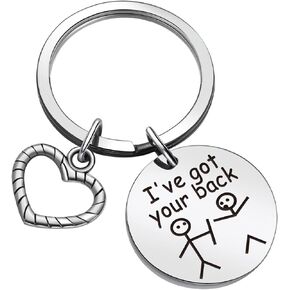 ZQEOU Best Friend Keyring Coworker Jewelry Humorous Gift Cousin Jewelry Friendship Keychain Soul Sister Keyring