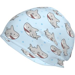 Shark Beanie,Fashion Neck Gaiter Headscarf Headwear Slouchy Scarf Cap Knitted Hat for Sports
