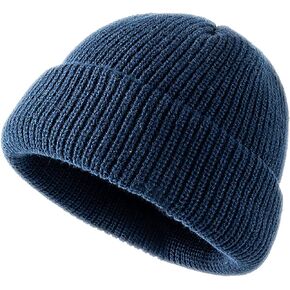 Classic Winter Warm Hats Thick Knit Cuff Beanie Hat Unisex Rib Knit Cuff Beanie Hat Skull Cap