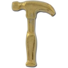 Gold Hammer lapel pin by StockPins - perfect for builders in the construction industry and volunteers