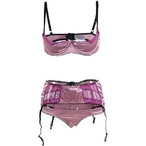 The Crafty Owl Women Set Bra+Garter belt +Panty Perfect for Weddings/Valentines/Birthday/Special Occasions