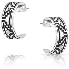 Montana Silversmiths Southwestern Escape Hoop Earrings - ER5592