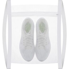 Prasacco Shoe Dryer Bag, 35x40cm/13.8x15.7inch Sneaker Wash & Dry Net Bag for Dryer Sneaker Laundry Bags Large HoneyComber Mesh Bags with Zipper and Strap for Shoe Dryers for Most Dryers Door