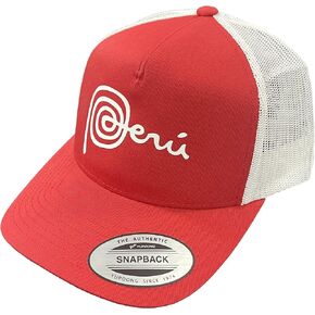 PeruCoUSA Marca Peru Hat — Trucker Mesh Snapback Cap — Adjustable — Gorras Peruanas