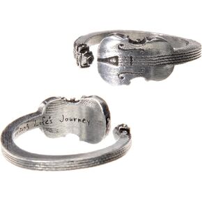 Violin Ring for Men or Women - Minimalist Comfort Fit Open Adjustable Pewter Ring - Musician Guitar Play Gift