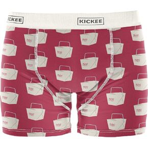 KICKEE Men’s Print Boxer Brief Underwear, Silky Soft Printed Briefs for Men
