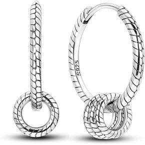 NUJIFFY Earrings for Women, 925 Sterling Silver Earring, Fashion Hoop Drop Dangle Jewelry Graduation Birthday Gifts for Girls Teen
