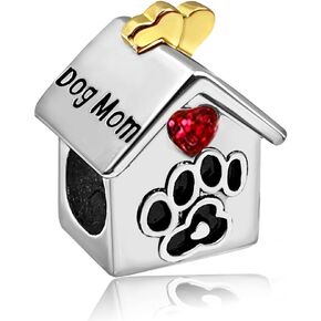 JMQJewelry House Dog Mom Heart Love Birthstone Charms Fits Pandora Bracelets Mother Daughter Son Grandma Wife Sister Jewelry in Kuwait