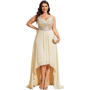 Ever-Pretty Plus Womens V Neck Seuiqn Empire Waist Maxi Formal Evening Party Dress 0410-DA
