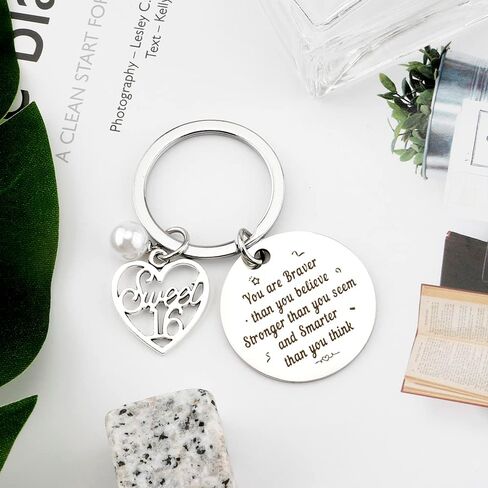 16th Birthday Gifts For Girls Sweet 16 Year Old Birthday Keychain Son Daughter Nephews Nieces Gift From Mom Dad Uncle Auntie Goddaughter Gifts From Godmother Bonus Daughter Gifts Birthday Gifts, in Kuwait