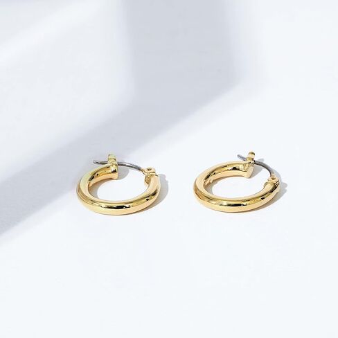 Amazon Essentials 14K Gold or Rhodium Plated Full Round Hoop Earrings in Saudi Arabia