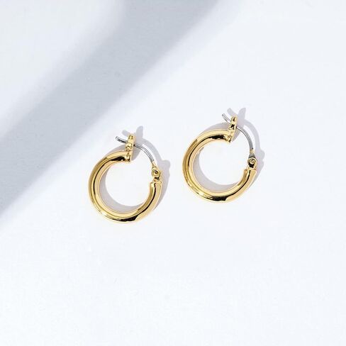 Amazon Essentials 14K Gold or Rhodium Plated Full Round Hoop Earrings in Saudi Arabia