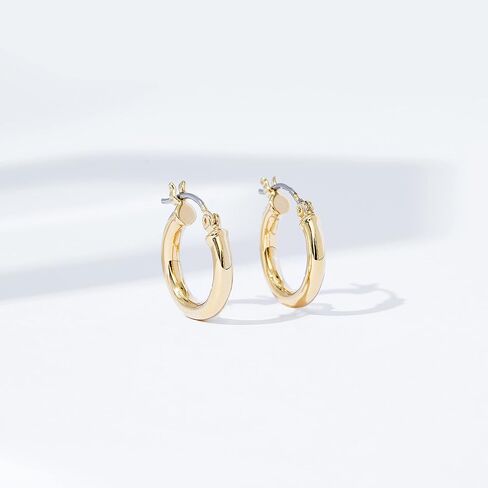 Amazon Essentials 14K Gold or Rhodium Plated Full Round Hoop Earrings in Saudi Arabia