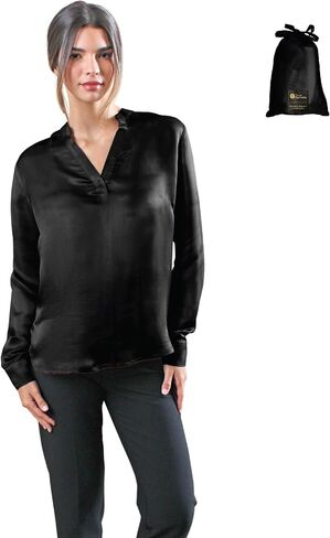Luxury Artisan Silk Blouse Tunic Long Sleeves, Pure Silk Shirts For Women in Saudi Arabia