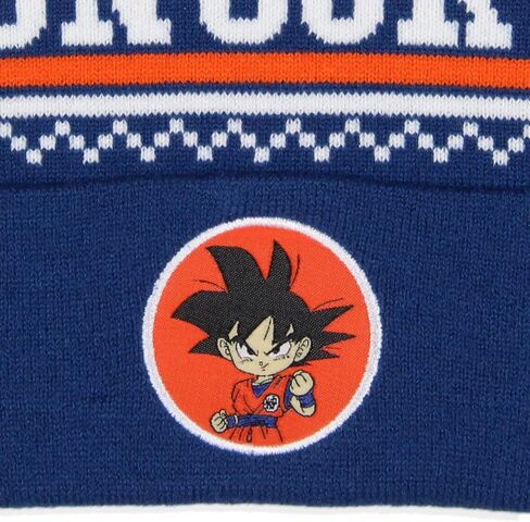 Dragon Ball Z Anime Son Goku Cuffed Pom Beanie Hat Blue in Saudi Arabia