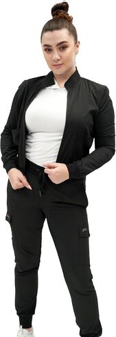 Fubu Women's Zip Front Warm-Up Scrub Jacket Medical Nursing Uniform in Saudi Arabia
