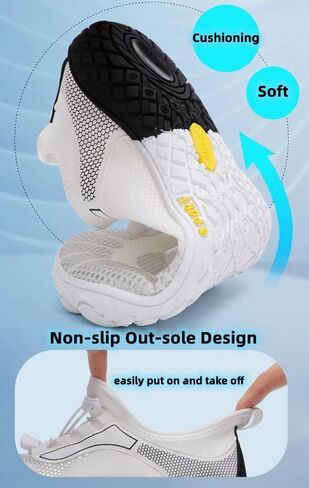 أحذية مائية من AIOX للنساء والرجال سريعة الجفاف، جوارب مائية خفيفة الوزن للشاطئ والسباحة والنهر وحمام السباحة والمشي لمسافات طويلة واليوجا وصالة الألعاب الرياضية in Kuwait
