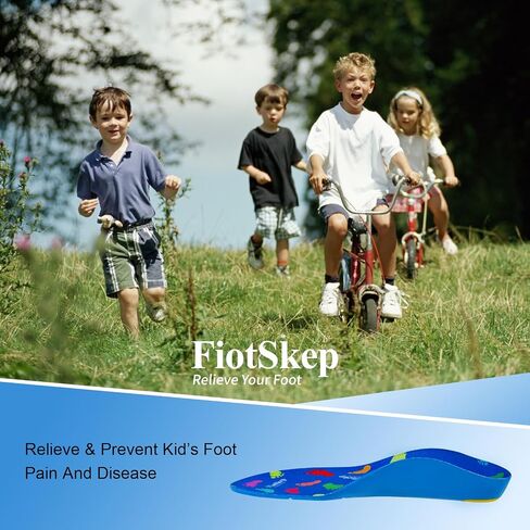 FiotSkep Kids Orthotics نعال داعمة للقوس العالي، التهاب اللفافة الأخمصية، أقدام مسطحة، حشوات من إسفنج البولي يوريثان تخفف آلام قدم الأطفال، وسادة جل لألم الكعب (3-7 أشهر للأطفال الصغار) in Saudi Arabia