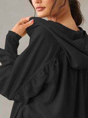 سترة نسائية كاجوال من Aurgelmir برقبة على شكل حرف V وأكمام طويلة وفضفاضة مع جيوب in Kuwait