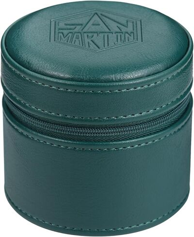 حافظة ساعة سفر جلدية من سان مارتن، صندوق تخزين ساعة واحد، منظم ساعة اسطواني بسحاب قابل للحمل لساعات المعصم والساعات الذكية in Kuwait
