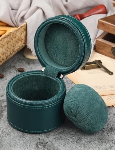 حافظة ساعة سفر جلدية من سان مارتن، صندوق تخزين ساعة واحد، منظم ساعة اسطواني بسحاب قابل للحمل لساعات المعصم والساعات الذكية in Kuwait