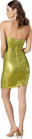 Dress the Population Women's Cindy Sequin, Mini, Bodycon, Square Neck Dress, Lemongrass Mult, XX-Large in Saudi Arabia