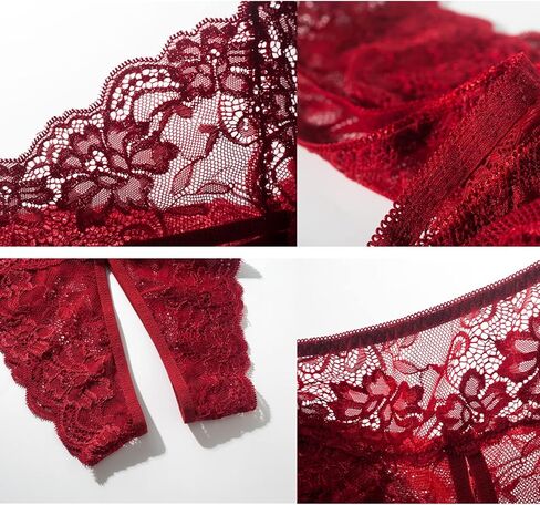 6 قطع من الملابس الداخلية النسائية ذات الدانتيل، منخفضة الارتفاع بدون عرض، سراويل بيكيني محب ناعمة in Kuwait