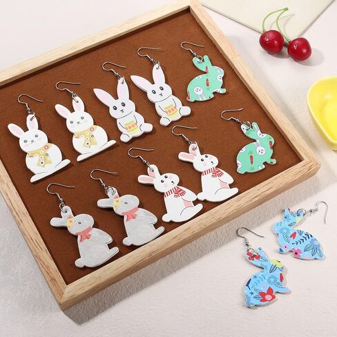 مجموعة أقراط من الجلد الصناعي مكونة من 16 زوجًا من JeryWe للنساء أقراط متدلية على شكل قطرة دمعة خفيفة الوزن مصنوعة يدويًا هدية مجوهرات in Kuwait