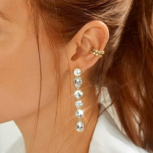 BaubleBar Kayden Earrings, 14k Gold-Plated Brass in Kuwait