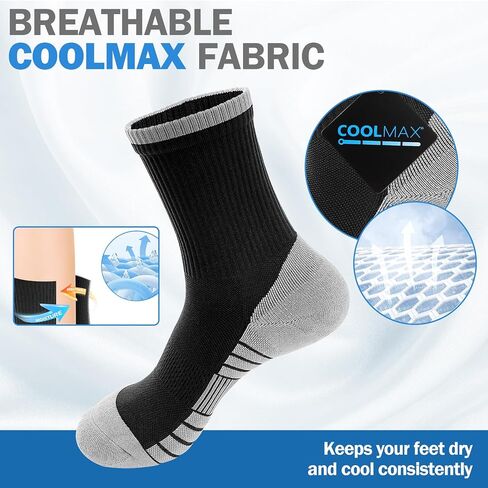 جوارب رياضية، جوارب Coolmax مضادة للبثور، جورب مبطن، جورب رياضي للتدريب على التمارين للرجال والنساء in Saudi Arabia