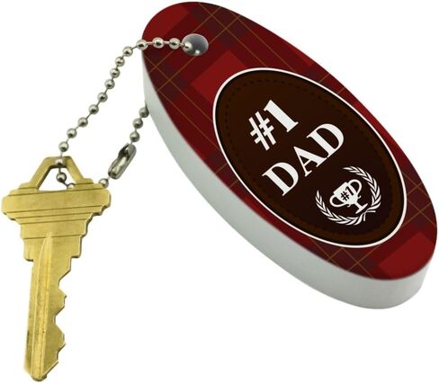 GRAPHICS & MORE Dad Number One Best Father Plaid Floating Keychain Oval Foam Fishing Boat Buoy Key Float in Saudi Arabia