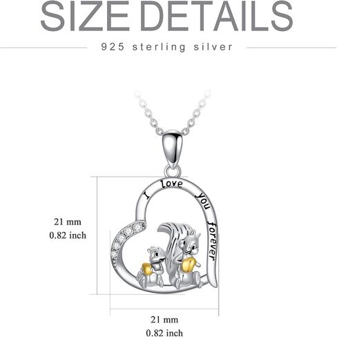 PROESS Highland Cow/Squirrel Necklace 925 Sterling Silver Sunflower Cow Pendant Necklace Cow Jewelry Animal Lover Gifts for Birthday Christmas in Kuwait