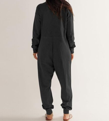 Labolliy المرأة مثير العميق الخامس الرقبة حللا الصلبة عادية كم طويل سراويلي حريمي نيسيي السروال القصير مع جيوب in Kuwait