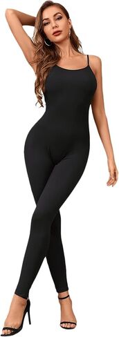 بذلة رياضية نسائية من SweatyRocks بحمالات سباغيتي متقاطعة من الخلف in Saudi Arabia