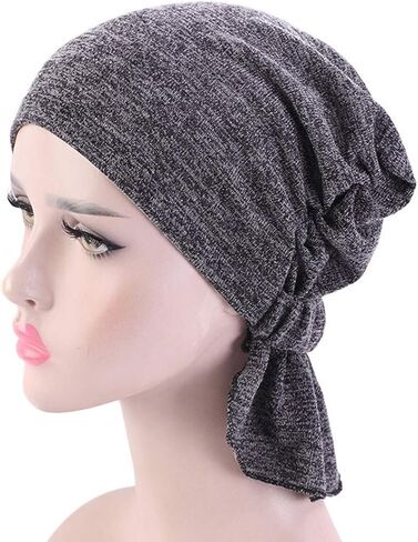 أوشحة رأس عمامة من القطن الكيميائي للنساء من Simoda، باندانا مربوطة مسبقًا لمرضى السرطان لتساقط الشعر (عبوة من 4 قطع) in Kuwait