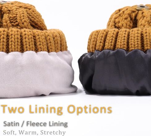 قبعة شتوية نسائية مع قبعة كبيرة مبطنة سميكة وقابلة للإزالة، قبعة نسائية عصرية متعددة الألوان in Kuwait