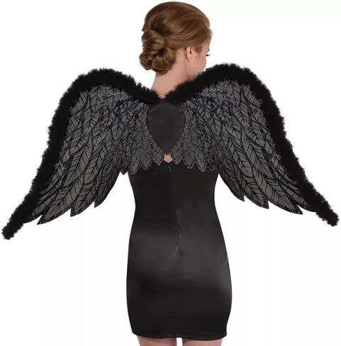 Black Fallen Angel Wings - 25" x 20" (1 Count) - Perfect For Halloween Parties & Themed Events in Saudi Arabia