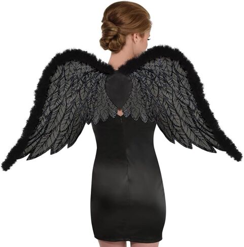 Black Fallen Angel Wings - 25" x 20" (1 Count) - Perfect For Halloween Parties & Themed Events in Saudi Arabia
