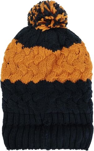 قبعة جمجمة مبطنة بالقطيفة من MAXWISEPlush Pom Pom قبعة صغيرة من القطيفة مع حزام قبعة in Kuwait