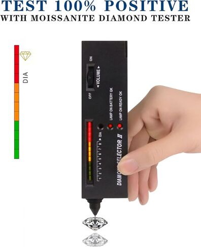 أقراط مويسانيت هوب ، 0.48-1.0cttw DF اللون مقلد الماس 18K الذهب الأبيض مطلي الأقراط للنساء شهادة الأصالة in Kuwait