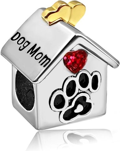 JMQJewelry House Dog Mom Heart Love Birthstone Charms Fits Pandora Bracelets Mother Daughter Son Grandma Wife Sister Jewelry in Kuwait
