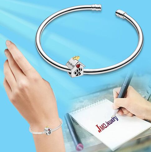 JMQJewelry House Dog Mom Heart Love Birthstone Charms Fits Pandora Bracelets Mother Daughter Son Grandma Wife Sister Jewelry in Kuwait