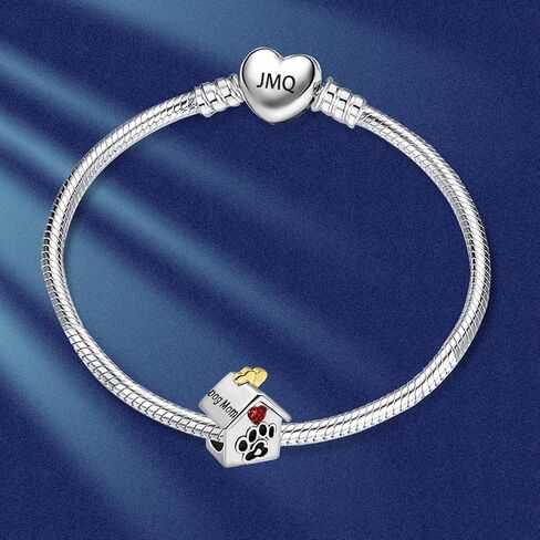 JMQJewelry House Dog Mom Heart Love Birthstone Charms Fits Pandora Bracelets Mother Daughter Son Grandma Wife Sister Jewelry in Kuwait